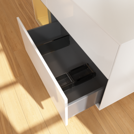 Тумба под раковину Villeroy & Boch Finion 120х50,1 см с подсветкой МДФ глянцевый белый лак/стекло белое матовое G821HFGF