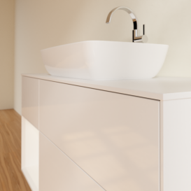 Тумба под раковину Villeroy & Boch Finion 120х50,1 см с подсветкой МДФ глянцевый белый лак/стекло белое матовое G821MTGF