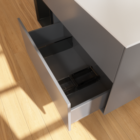 Тумба под раковину Villeroy & Boch Finion 120х50,1 см с подсветкой МДФ антрацит матовый лак/стекло белое матовое G821PDGK