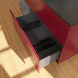 Тумба под раковину Villeroy & Boch Finion 120х50,1 см с подсветкой МДФ пион матовый лак/стекло черное матовое G822GKHB