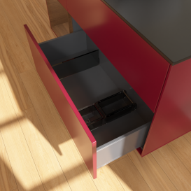 Тумба под раковину Villeroy & Boch Finion 120х50,1 см с подсветкой МДФ пион матовый лак/стекло черное матовое G822GNHB