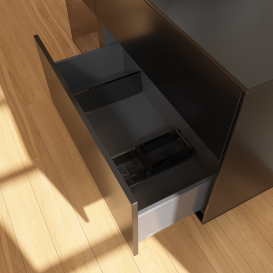 Тумба под раковину Villeroy & Boch Finion 120х50,1 см с подсветкой МДФ черный матовый лак/стекло черное матовое G822GNPD