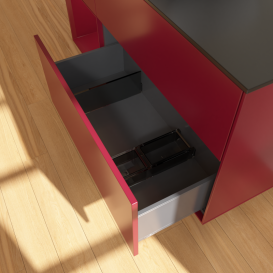 Тумба под раковину Villeroy & Boch Finion 120х50,1 см с подсветкой МДФ пион матовый лак/стекло черное матовое G822HBHB