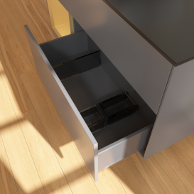 Тумба под раковину Villeroy & Boch Finion 120х50,1 см с подсветкой МДФ антрацит матовый лак/стекло черное матовое G822HFGK