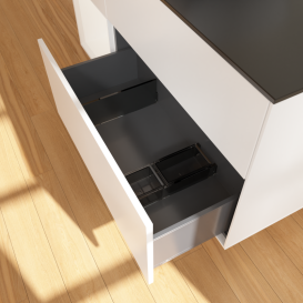 Тумба под раковину Villeroy & Boch Finion 120х50,1 см с подсветкой МДФ белый матовый лак/стекло черное матовое G822MTMT