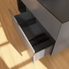 Тумба под раковину Villeroy & Boch Finion 120х50,1 см с подсветкой МДФ антрацит матовый лак/стекло черное матовое G822PDGK