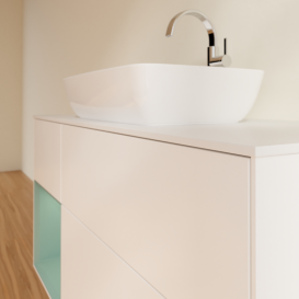 Тумба под раковину Villeroy & Boch Finion 120х50,1 см с подсветкой МДФ белый матовый лак/стекло белое матовое G821GMMT