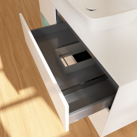 Тумба под раковину Villeroy & Boch Finion 120х50,1 см с подсветкой МДФ белый матовый лак/стекло белое матовое G821GMMT