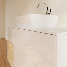 Тумба под раковину Villeroy & Boch Finion 120х50,1 см с подсветкой МДФ глянцевый белый лак/стекло белое матовое G821PCGF