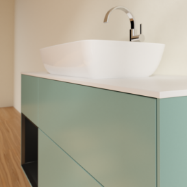 Тумба под раковину Villeroy & Boch Finion 120х50,1 см с подсветкой МДФ оливковый матовый лак/стекло белое матовое G821PDGM