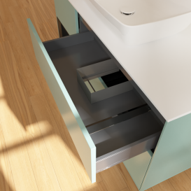 Тумба под раковину Villeroy & Boch Finion 120х50,1 см с подсветкой МДФ оливковый матовый лак/стекло белое матовое G821PDGM