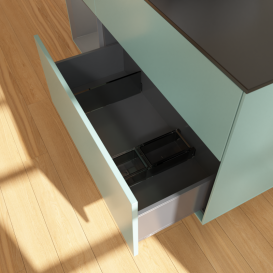 Тумба под раковину Villeroy & Boch Finion 120х50,1 см с подсветкой МДФ оливковый матовый лак/стекло черное матовое G822GKGM