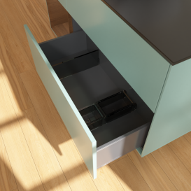 Тумба под раковину Villeroy & Boch Finion 120х50,1 см с подсветкой МДФ оливковый матовый лак/стекло черное матовое G822GNGM