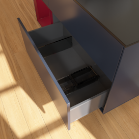 Тумба под раковину Villeroy & Boch Finion 120х50,1 см с подсветкой МДФ темно-синий матовый лак/стекло черное матовое G822HBHG