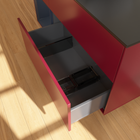 Тумба под раковину Villeroy & Boch Finion 120х50,1 см с подсветкой МДФ пион матовый лак/стекло черное матовое G822HGHB