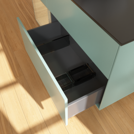 Тумба под раковину Villeroy & Boch Finion 120х50,1 см с подсветкой МДФ оливковый матовый лак/стекло черное матовое G822PCGM