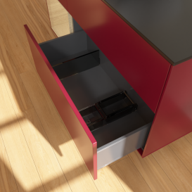 Тумба под раковину Villeroy & Boch Finion 120х50,1 см с подсветкой МДФ пион матовый лак/стекло черное матовое G822PCHB