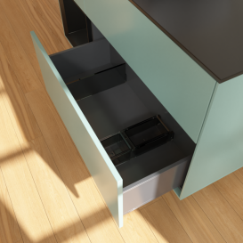 Тумба под раковину Villeroy & Boch Finion 120х50,1 см с подсветкой МДФ оливковый матовый лак/стекло черное матовое G822PDGM