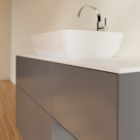 Тумба под раковину Villeroy & Boch Finion 120х50,1 см с подсветкой МДФ антрацит матовый лак/стекло белое матовое F831GKGK