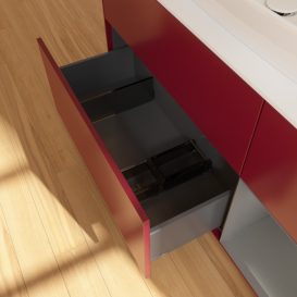 Тумба под раковину Villeroy & Boch Finion 120х50,1 см с подсветкой МДФ пион матовый лак/стекло белое матовое F831GKHB