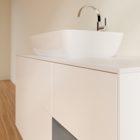 Тумба под раковину Villeroy & Boch Finion 120х50,1 см с подсветкой МДФ белый матовый лак/стекло белое матовое F831GKMT