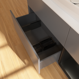 Тумба под раковину Villeroy & Boch Finion 120х50,1 см с подсветкой МДФ антрацит матовый лак/стекло белое матовое F831PDGK