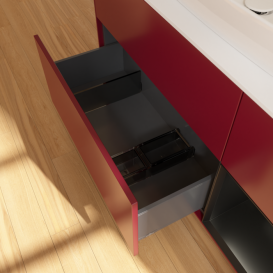 Тумба под раковину Villeroy & Boch Finion 120х50,1 см с подсветкой МДФ пион матовый лак/стекло белое матовое F831PDHB