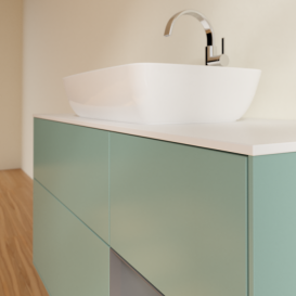 Тумба под раковину Villeroy & Boch Finion 120х50,1 см с подсветкой МДФ оливковый матовый лак/стекло белое матовое F831GKGM