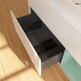 Тумба под раковину Villeroy & Boch Finion 120х50,1 см с подсветкой МДФ глянцевый белый лак/стекло белое матовое F831GMGF