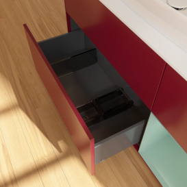 Тумба под раковину Villeroy & Boch Finion 120х50,1 см с подсветкой МДФ пион матовый лак/стекло белое матовое F831GMHB