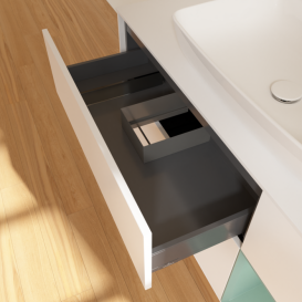 Тумба под раковину Villeroy & Boch Finion 120х50,1 см с подсветкой МДФ белый матовый лак/стекло белое матовое F831GMMT