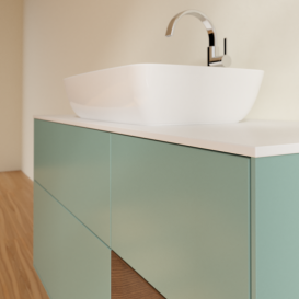 Тумба под раковину Villeroy & Boch Finion 120х50,1 см с подсветкой МДФ оливковый матовый лак/стекло белое матовое F831GNGM