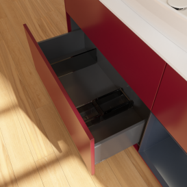 Тумба под раковину Villeroy & Boch Finion 120х50,1 см с подсветкой МДФ пион матовый лак/стекло белое матовое F831HGHB