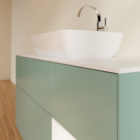 Тумба под раковину Villeroy & Boch Finion 120х50,1 см с подсветкой МДФ оливковый матовый лак/стекло белое матовое F831MTGM