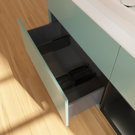 Тумба под раковину Villeroy & Boch Finion 120х50,1 см с подсветкой МДФ оливковый матовый лак/стекло белое матовое F831PDGM