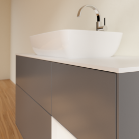 Тумба под раковину Villeroy & Boch Finion 120х50,1 см с подсветкой МДФ антрацит матовый лак/стекло белое матовое G831GFGK