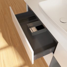 Тумба под раковину Villeroy & Boch Finion 120х50,1 см с подсветкой МДФ глянцевый белый лак/стекло белое матовое G831GKGF