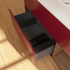 Тумба под раковину Villeroy & Boch Finion 120х50,1 см с подсветкой МДФ пион матовый лак/стекло белое матовое G831GNHB