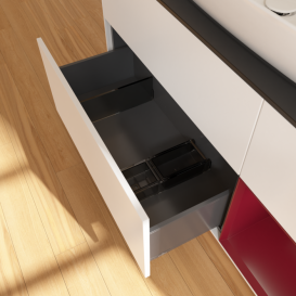 Тумба под раковину Villeroy & Boch Finion 120х50,1 см с подсветкой МДФ белый матовый лак/стекло черное матовое G832HBMT