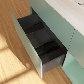 Тумба под раковину Villeroy & Boch Finion 120х50,1 см с подсветкой МДФ оливковый матовый лак/стекло белое матовое G831GMGM