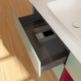 Тумба под раковину Villeroy & Boch Finion 120х50,1 см с подсветкой МДФ оливковый матовый лак/стекло белое матовое G831HBGM