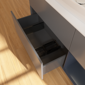 Тумба под раковину Villeroy & Boch Finion 120х50,1 см с подсветкой МДФ антрацит матовый лак/стекло белое матовое G831HGGK