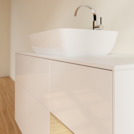 Тумба под раковину Villeroy & Boch Finion 120х50,1 см с подсветкой МДФ глянцевый белый лак/стекло белое матовое G831PCGF