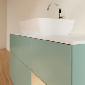 Тумба под раковину Villeroy & Boch Finion 120х50,1 см с подсветкой МДФ оливковый матовый лак/стекло белое матовое G831PCGM