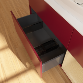 Тумба под раковину Villeroy & Boch Finion 120х50,1 см с подсветкой МДФ пион матовый лак/стекло белое матовое G831PCHB