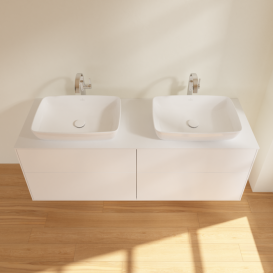 Тумба под раковину Villeroy & Boch Finion 160х50,1 см МДФ белый матовый лак/стекло белое матовое F84100MT