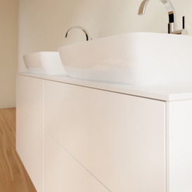 Тумба под раковину Villeroy & Boch Finion 160х50,1 см МДФ белый матовый лак/стекло белое матовое F84100MT