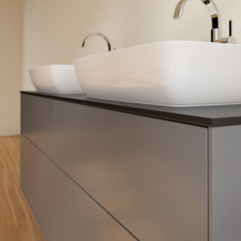 Тумба под раковину Villeroy & Boch Finion 160х50,1 см МДФ антрацит матовый лак/стекло черное матовое F84200GK