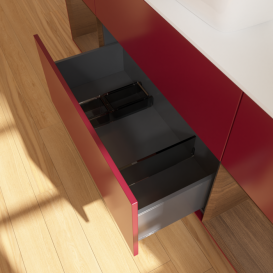 Тумба под раковину Villeroy & Boch Finion 160х50,1 см с подсветкой МДФ пион матовый лак/стекло белое матовое F861GNHB