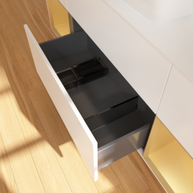 Тумба под раковину Villeroy & Boch Finion 160х50,1 см с подсветкой МДФ белый матовый лак/стекло белое матовое F861HFMT